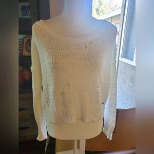 HOLLISTER sweater white.  Size small